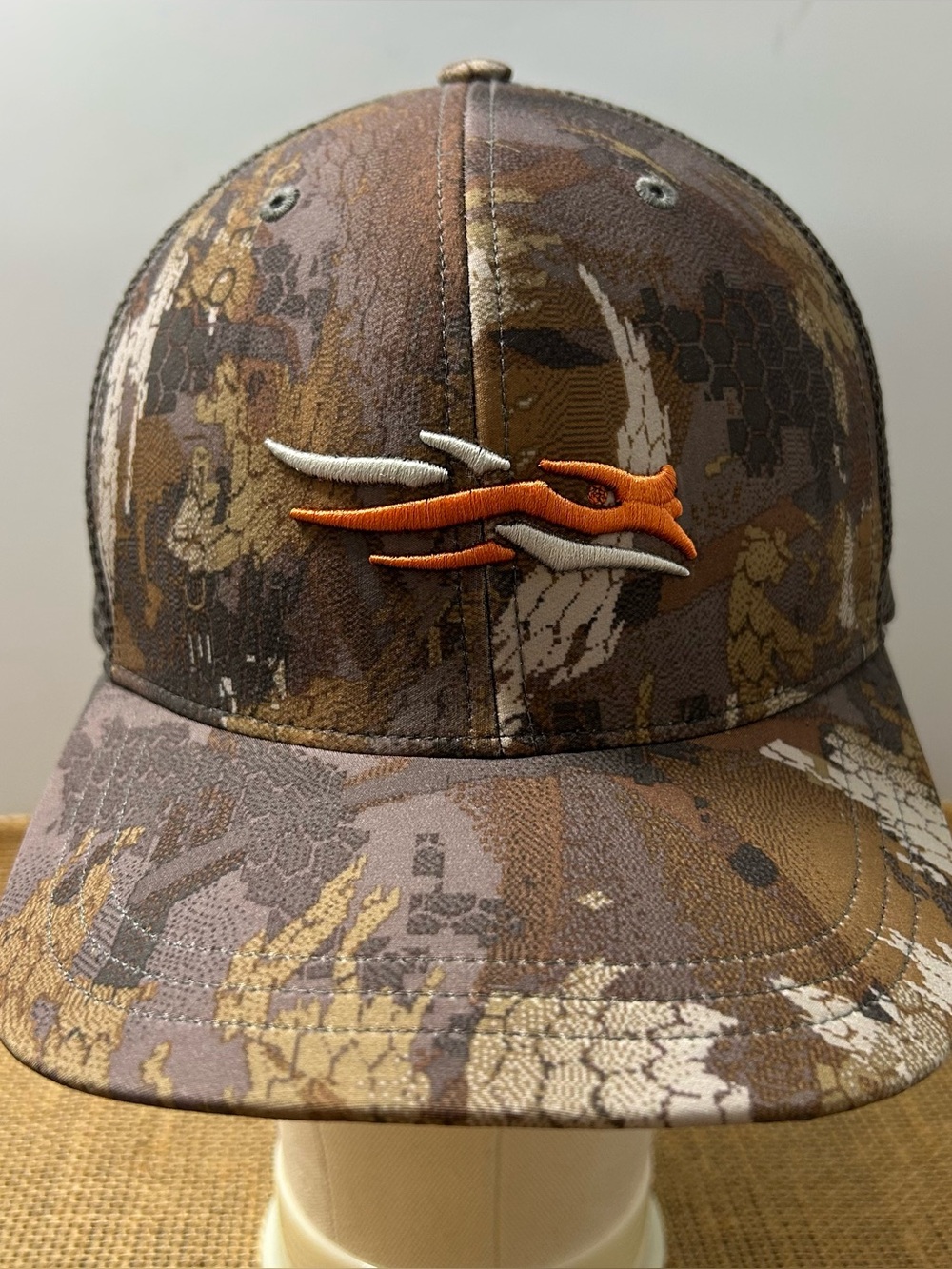 SITKA Icon Mid Pro Trucker Snapback Hat Camo Green Mesh Back Outdoors Nature